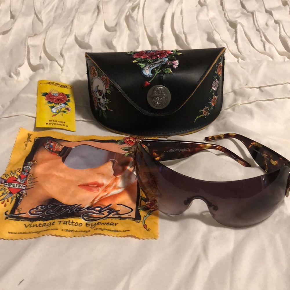 Never worn Ed Hardy sun glasses